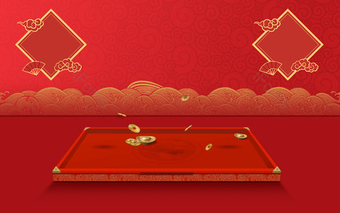 新年 元旦 中国传统 节日氛围 红色 春季元素 喜庆 喜庆背景